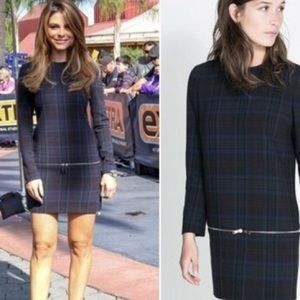 Zara Plaid Long Sleeve Dress